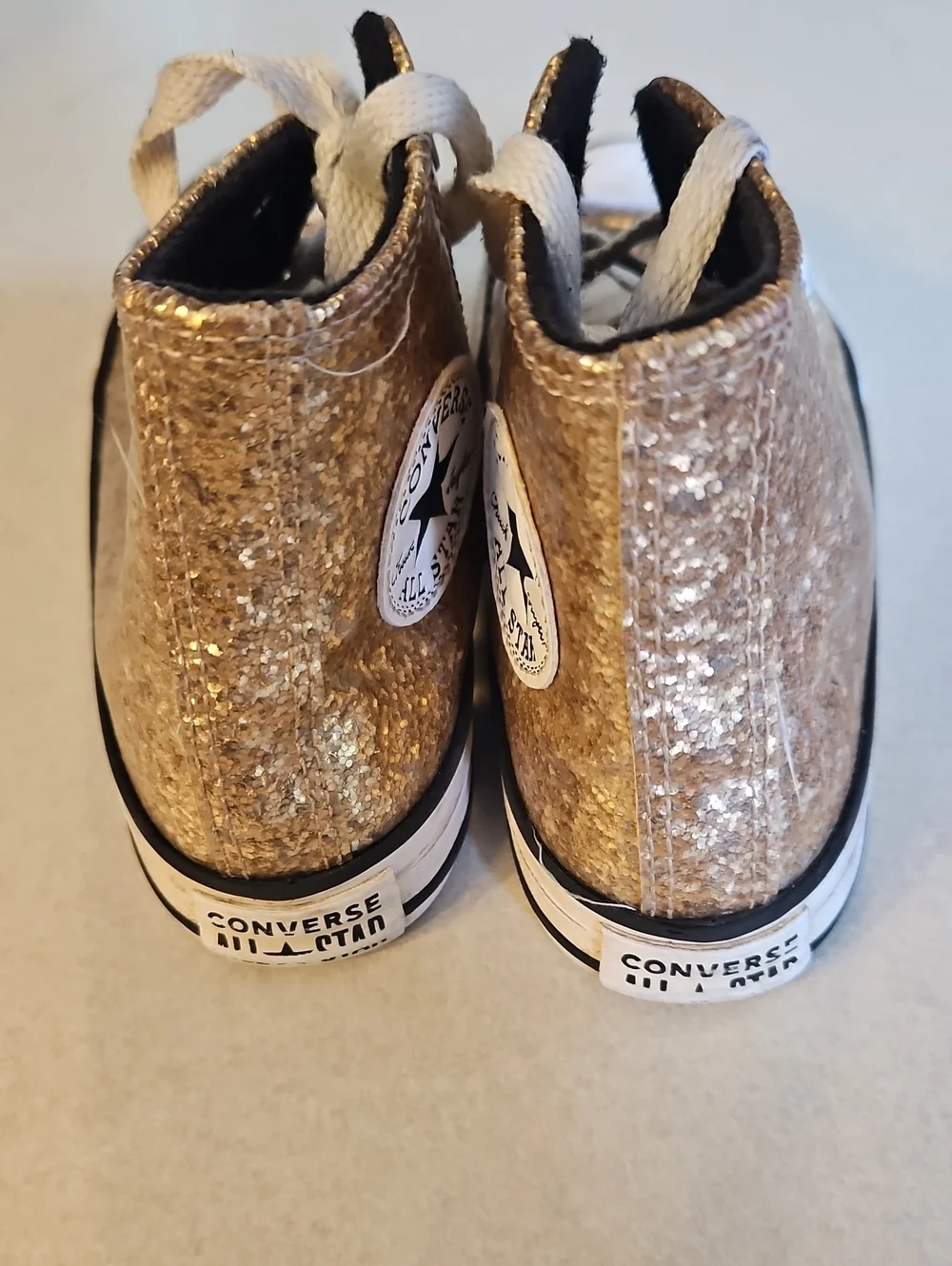 Youth Gold High Top Converse Sneakers